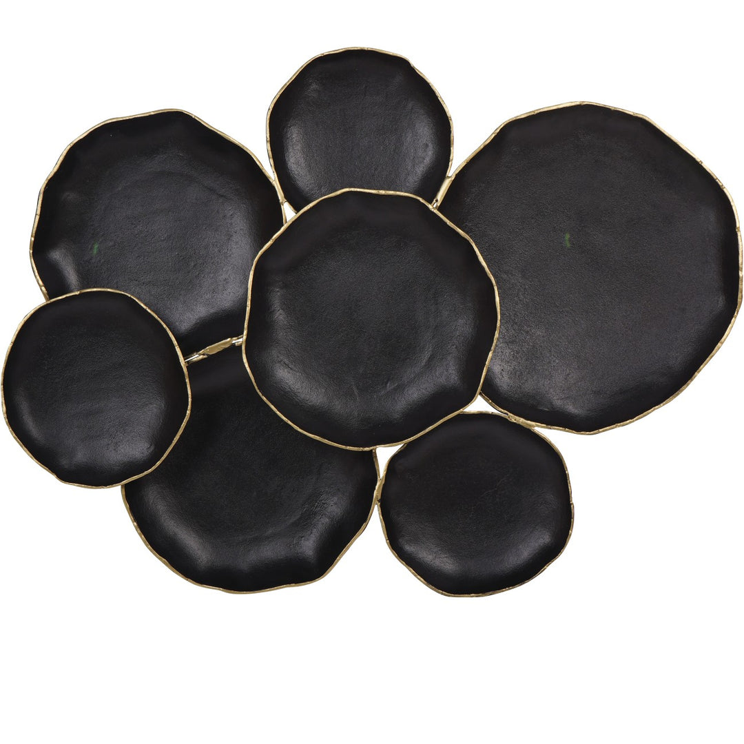 Arlow 7 Disc Black Metal Wall Art