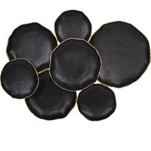Arlow 7 Disc Black Metal Wall Art