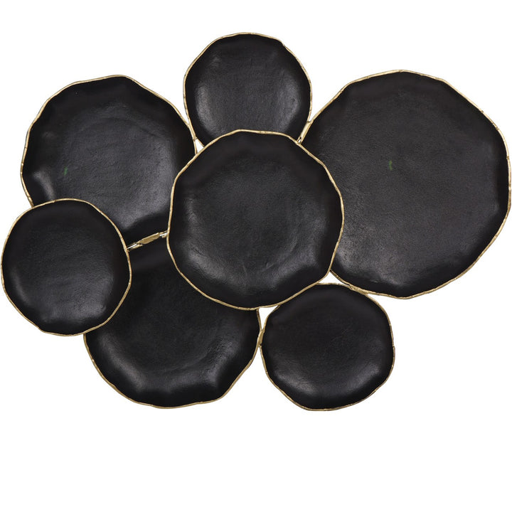 Arlow 7 Disc Black Metal Wall Art
