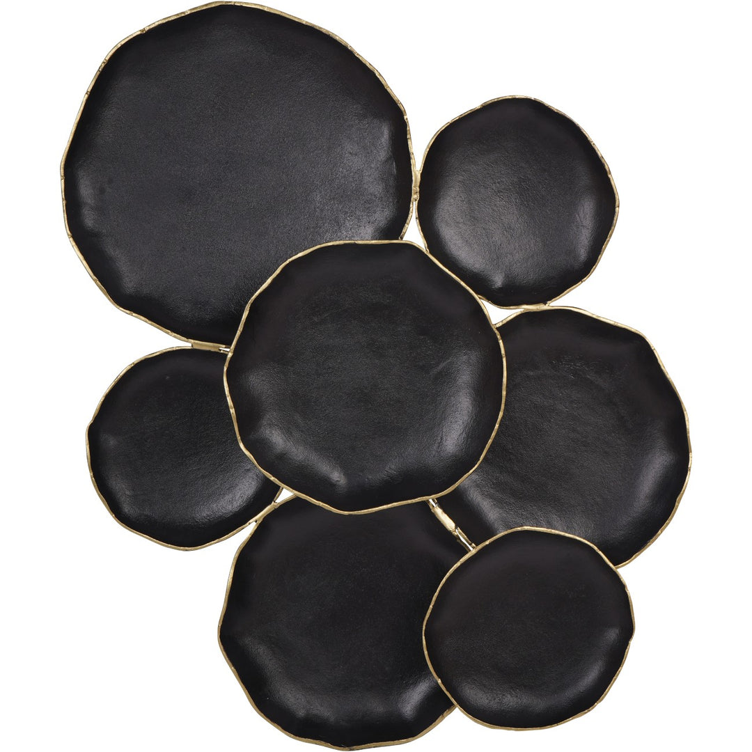 Arlow 7 Disc Black Metal Wall Art