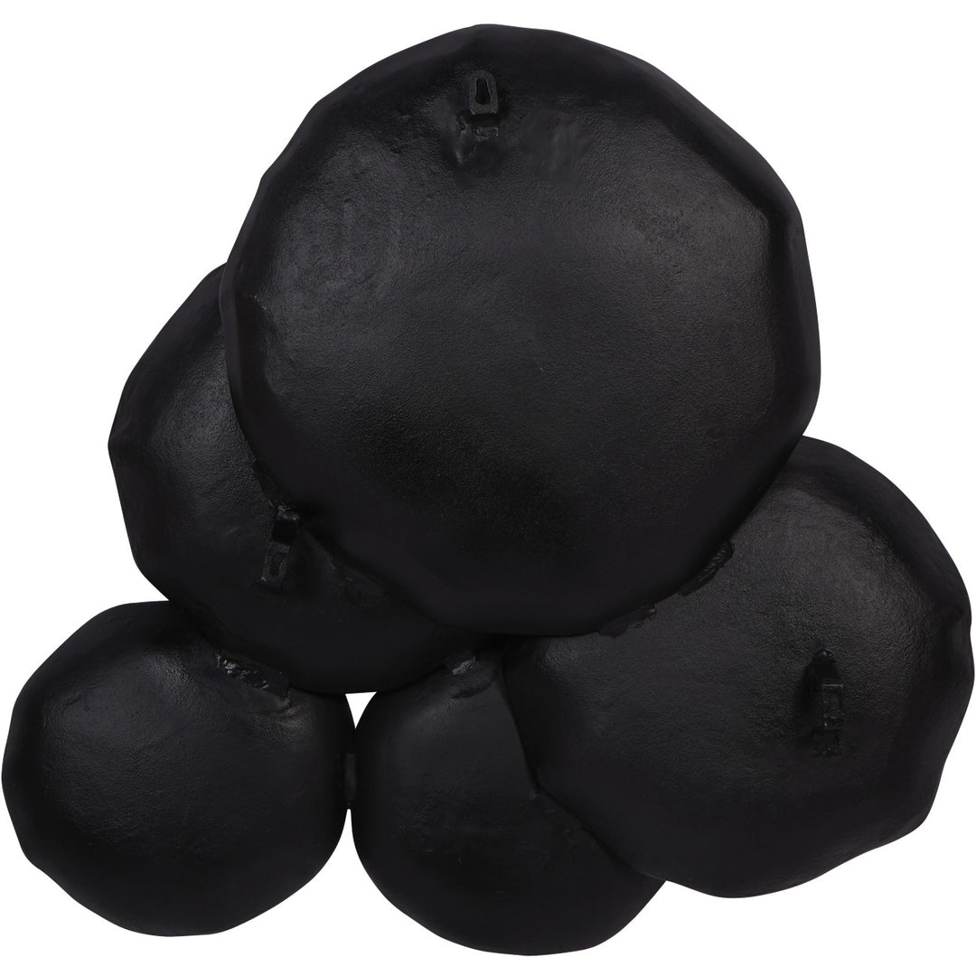 Arlow 5 Disc Black Metal Wall Art