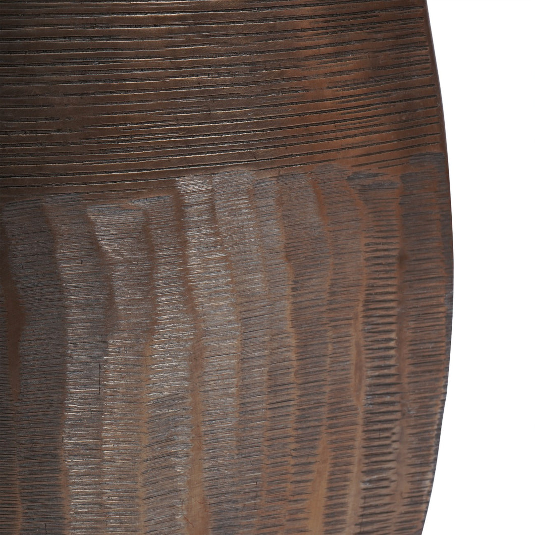 Southwold Textured Oval Antique Brass Vase 100cm