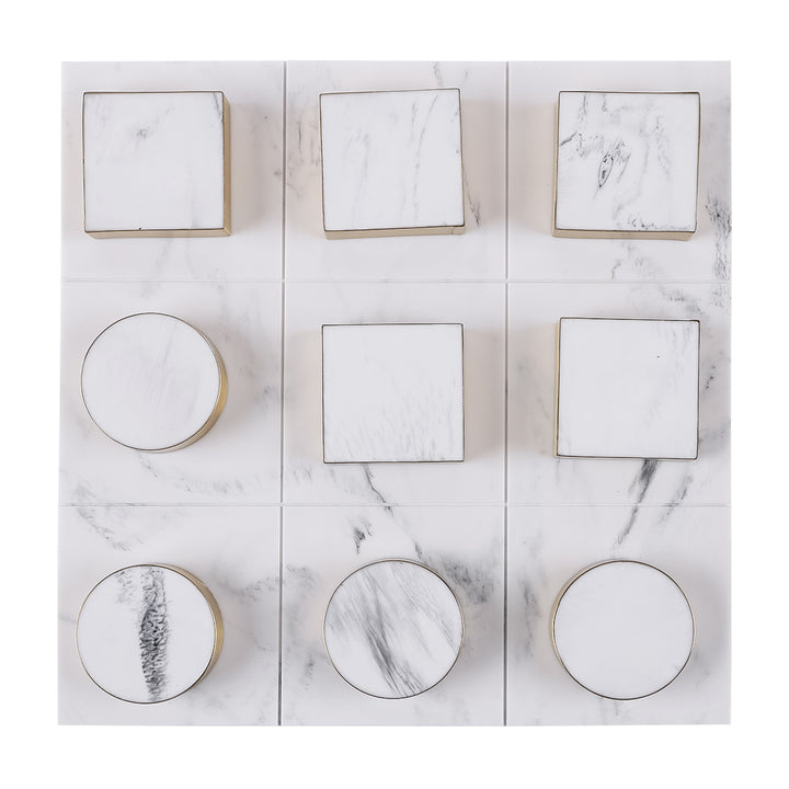 Jenkin White and Brass Noughts and Crosses Game