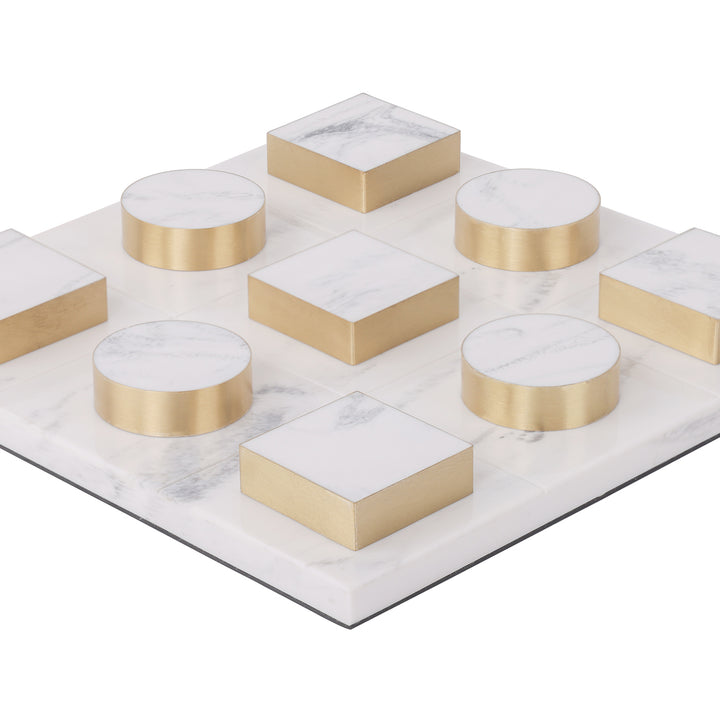 Jenkin White and Brass Noughts and Crosses Game
