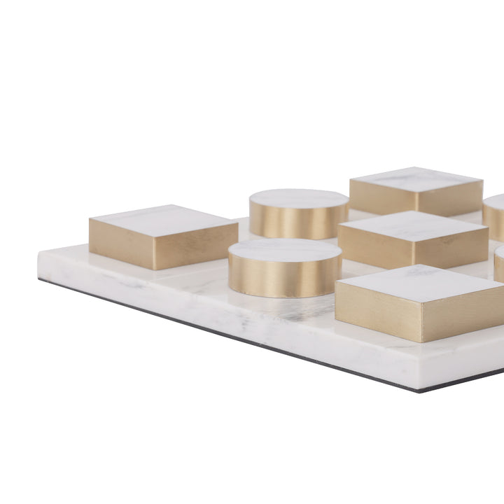 Jenkin White and Brass Noughts and Crosses Game