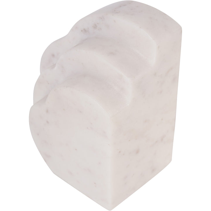 Genoa White Marble Cloud Bookends