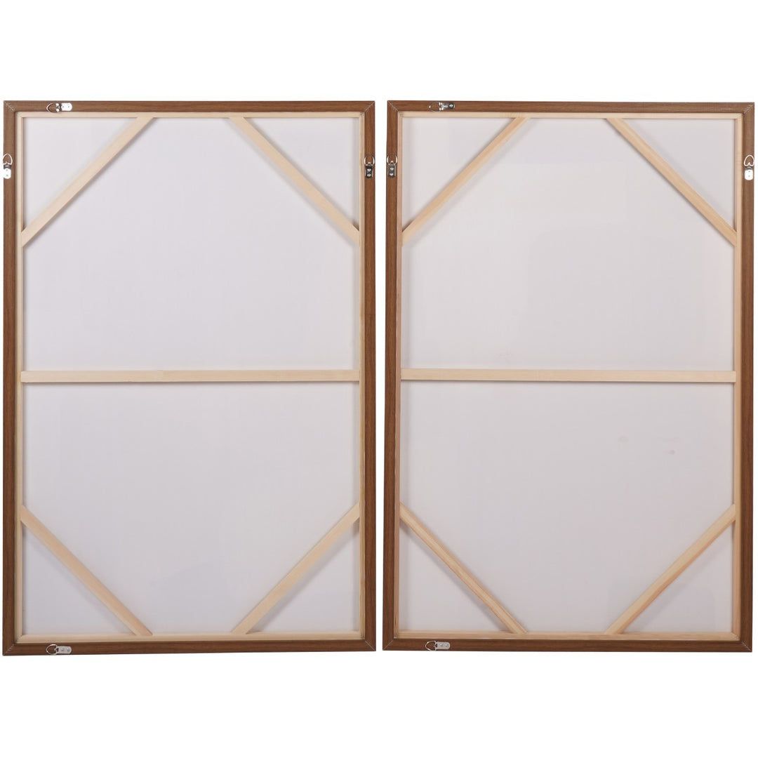 Modern Abstract Set of 2 Framed Canvas Wall Art 160x120cm