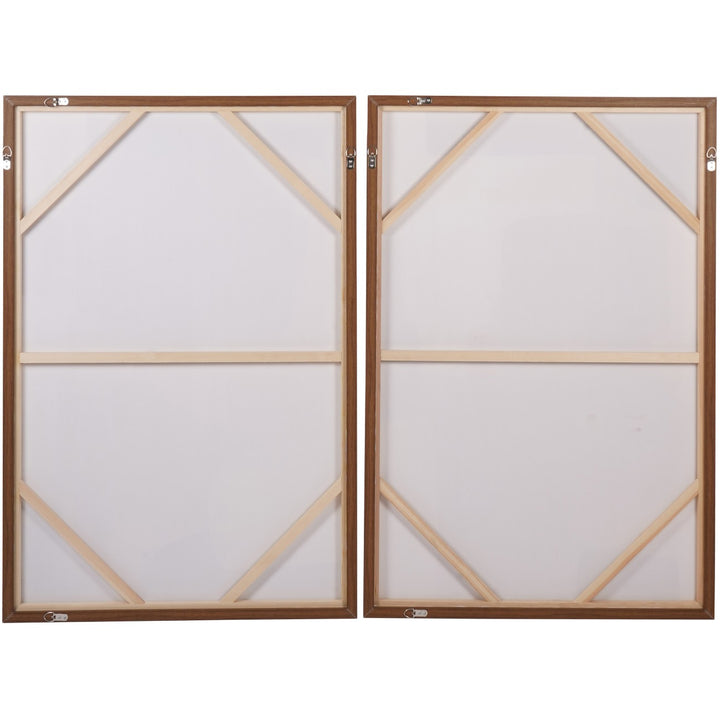 Modern Abstract Set of 2 Framed Canvas Wall Art 160x120cm
