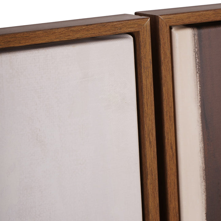 Modern Abstract Set of 2 Framed Canvas Wall Art 160x120cm