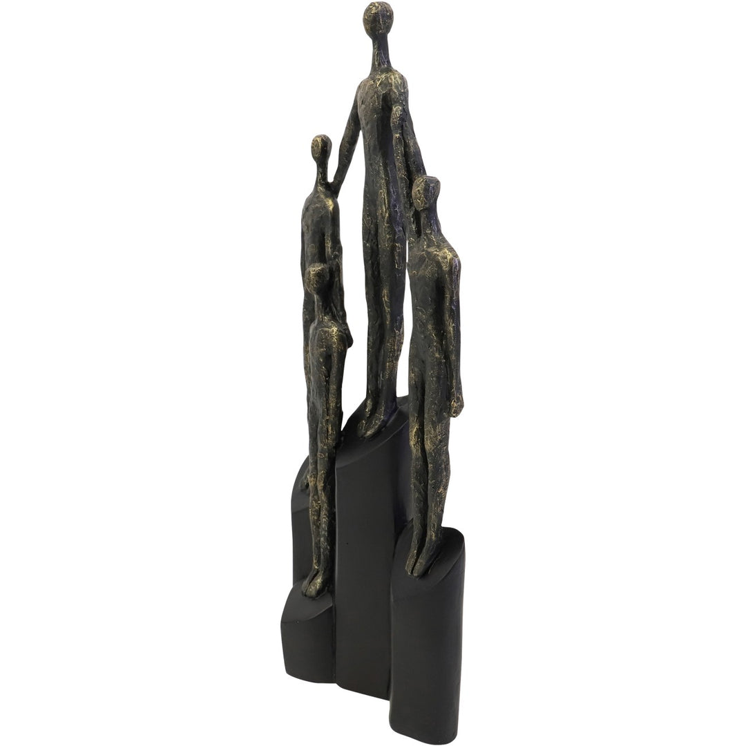 Abstract Family Sculpture on Hearts Plinth