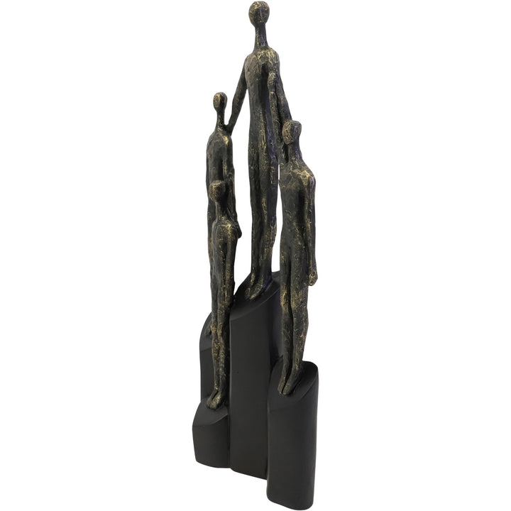 Abstract Family Sculpture on Hearts Plinth