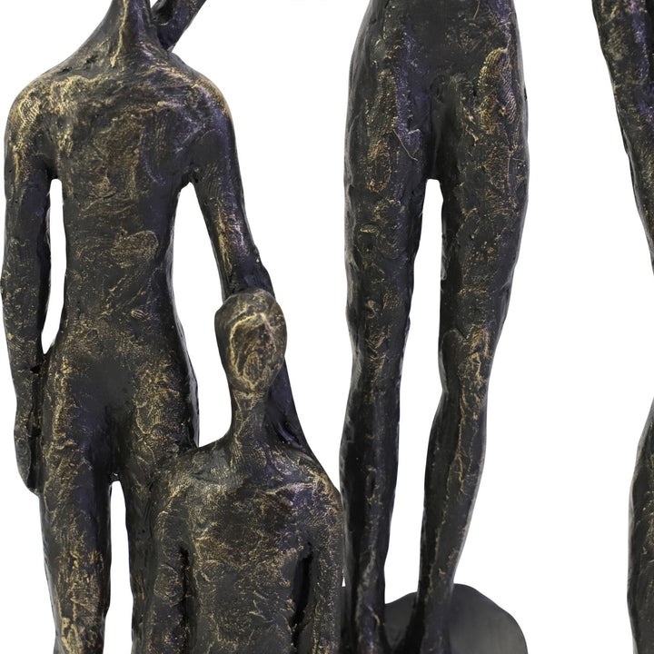 Abstract Family Sculpture on Hearts Plinth