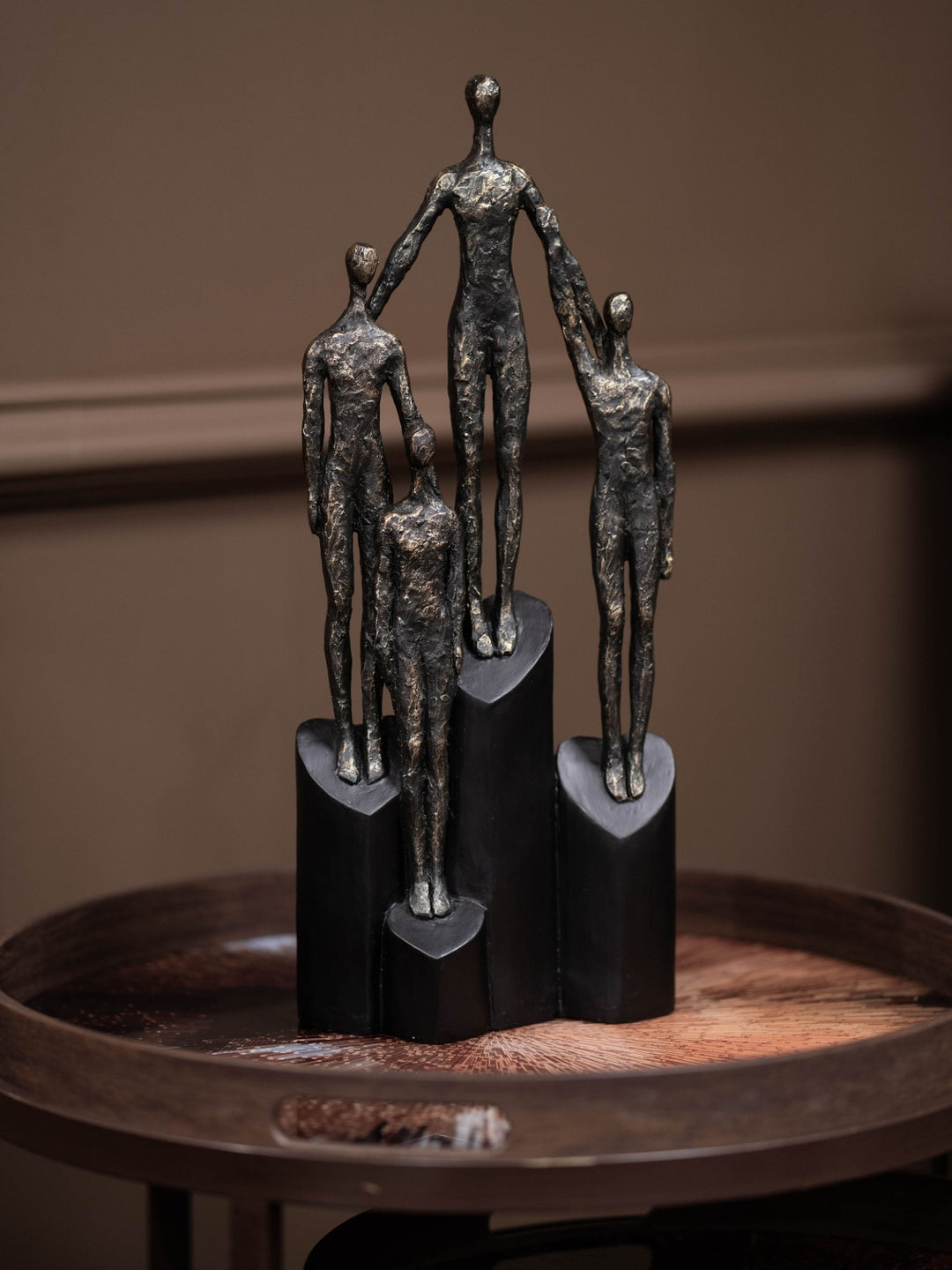 Abstract Family Sculpture on Hearts Plinth