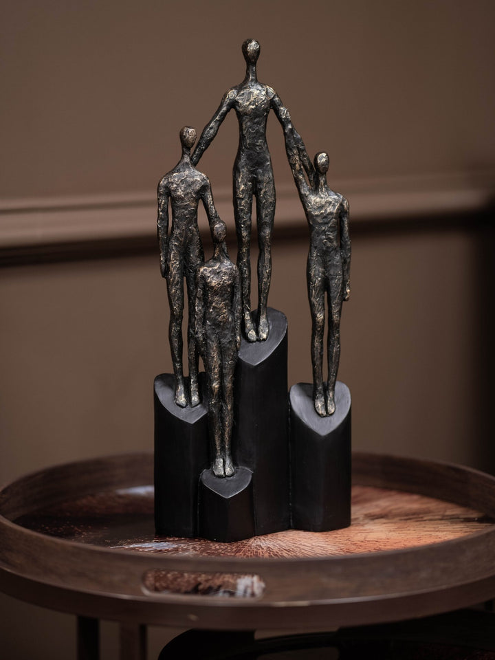 Abstract Family Sculpture on Hearts Plinth