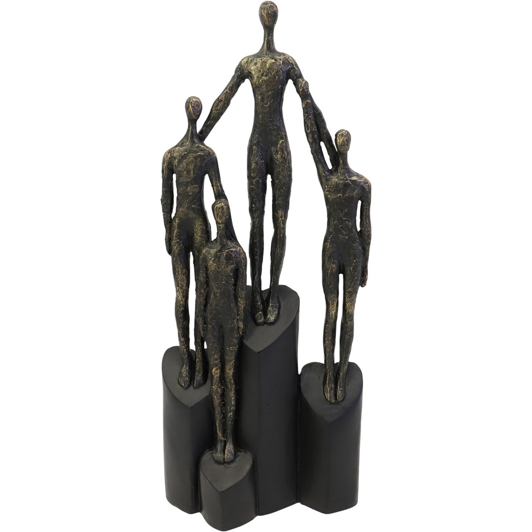 Abstract Family Sculpture on Hearts Plinth
