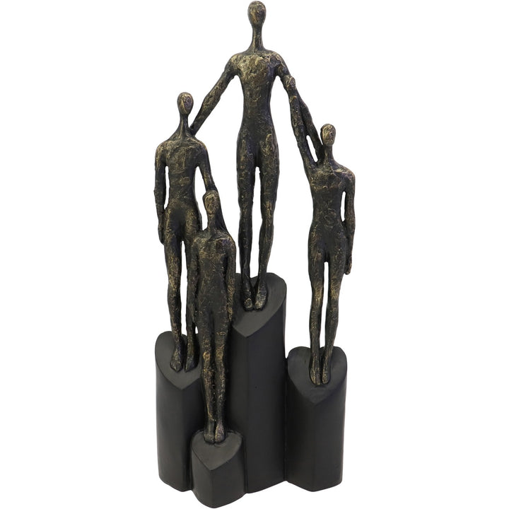 Abstract Family Sculpture on Hearts Plinth