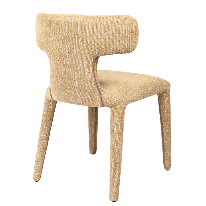 Milo Pair of Upholstered Dining Chairs in Wheat