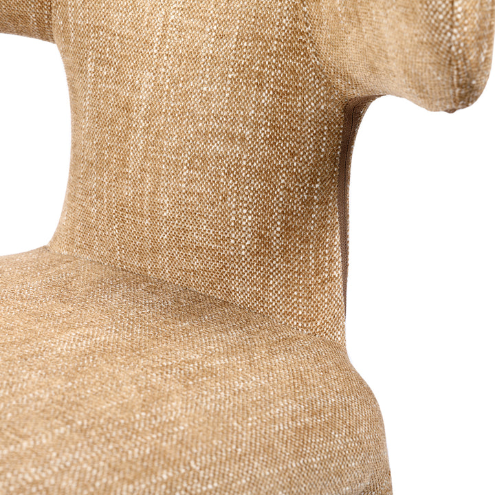 Milo Pair of Upholstered Dining Chairs in Wheat