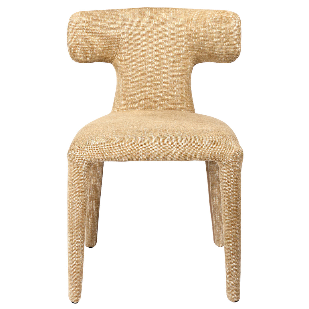 Milo Pair of Upholstered Dining Chairs in Wheat