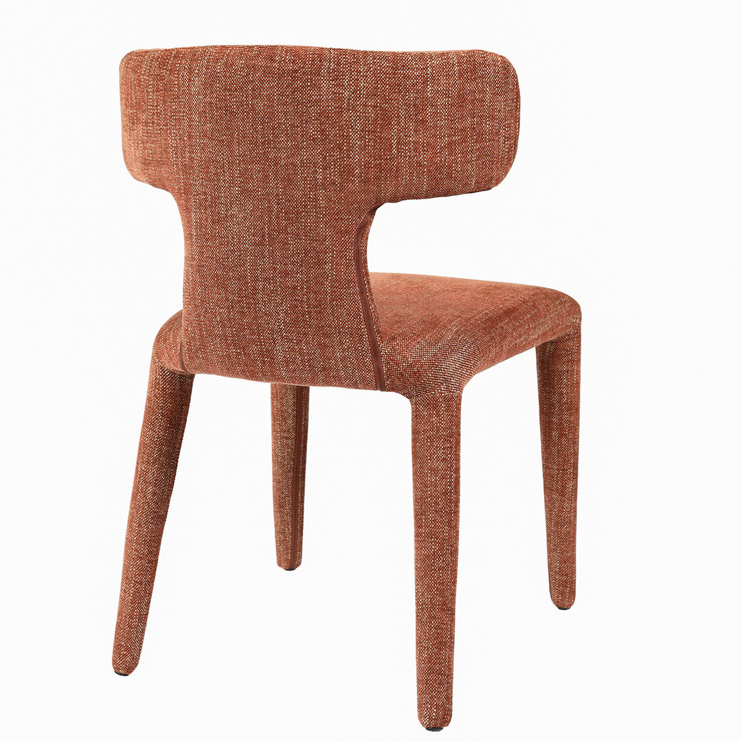 Milo Pair of Upholstered Dining Chairs in Brown