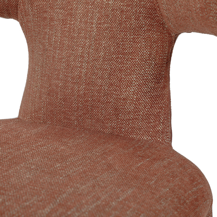 Milo Pair of Upholstered Dining Chairs in Brown