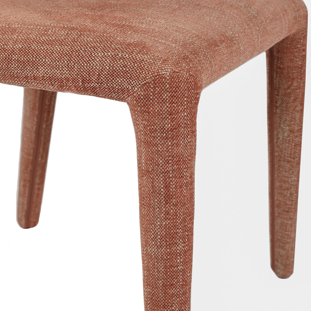 Milo Pair of Upholstered Dining Chairs in Brown