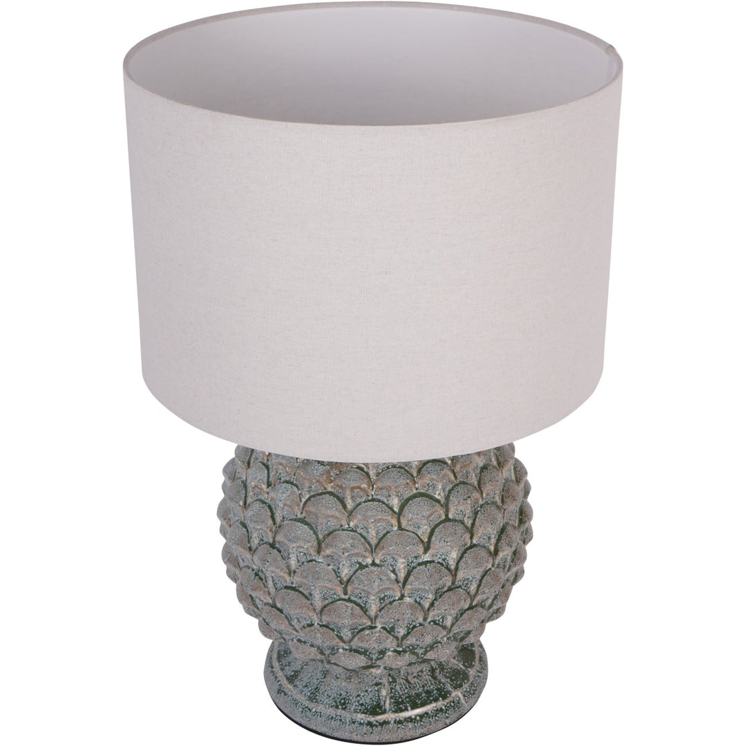 Verona Glazed Ceramic Table Lamp with Shade E27 60W
