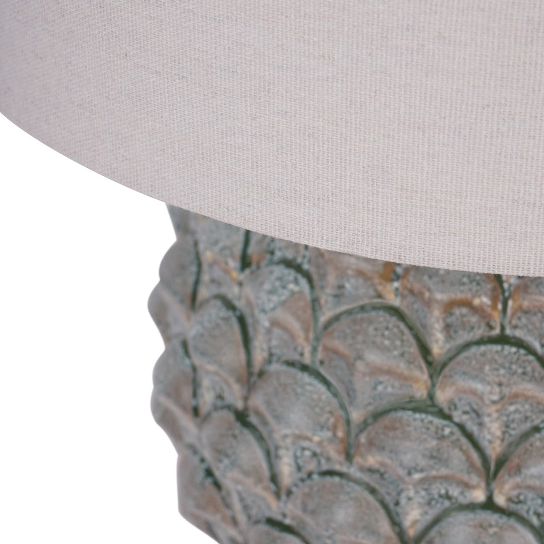 Verona Glazed Ceramic Table Lamp with Shade E27 60W