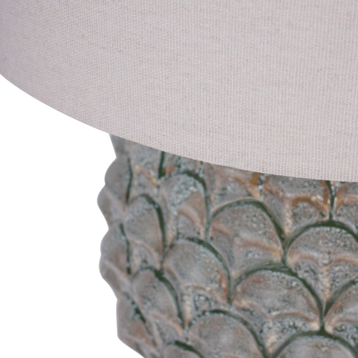 Verona Glazed Ceramic Table Lamp with Shade E27 60W