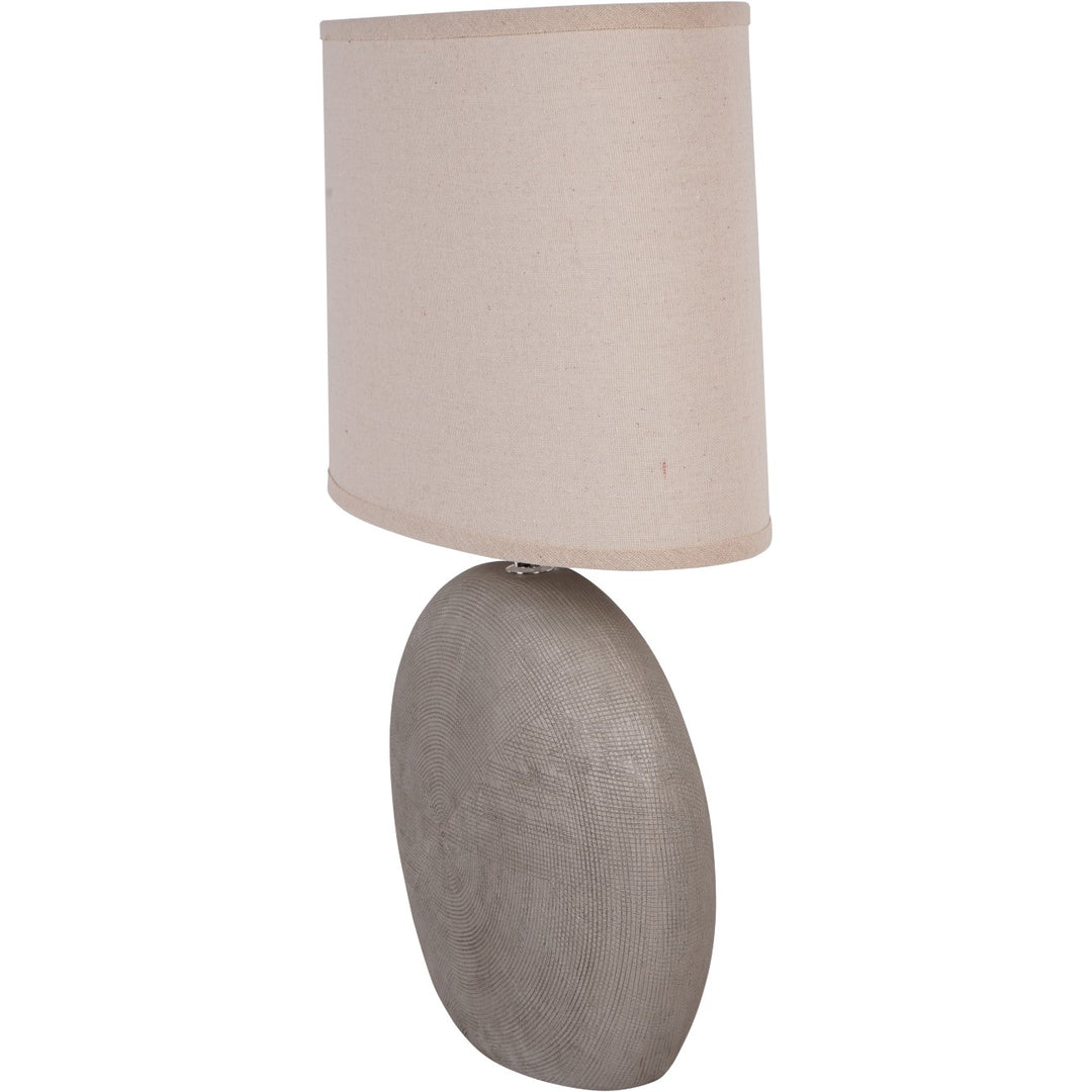 Lunara Textured Ceramic Table Lamp with Shade E27 60W