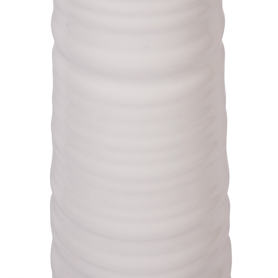 Tivoli Tall Ceramic Floor Lamp White with Shade E27 60W
