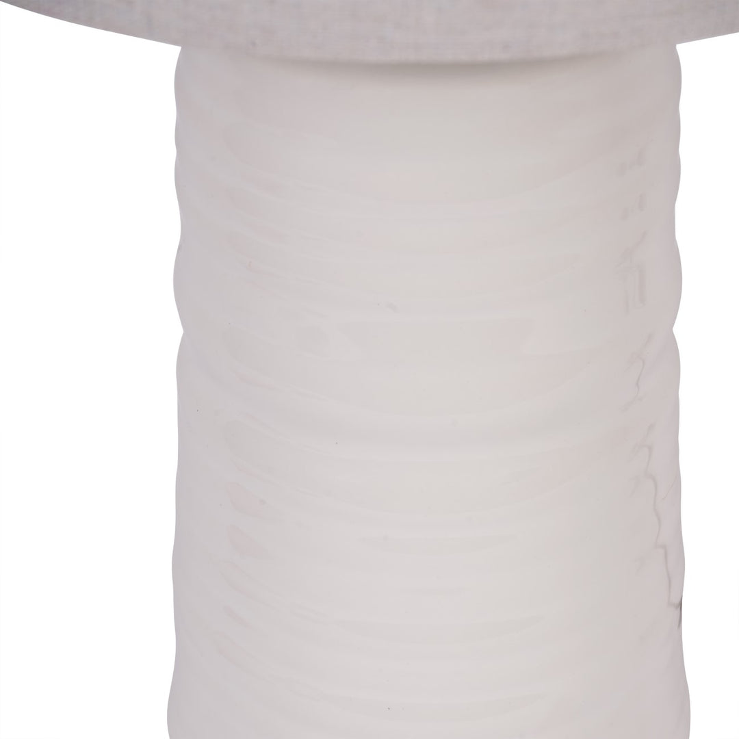 Tivoli Ceramic Table Lamp White with Shade E27 60W
