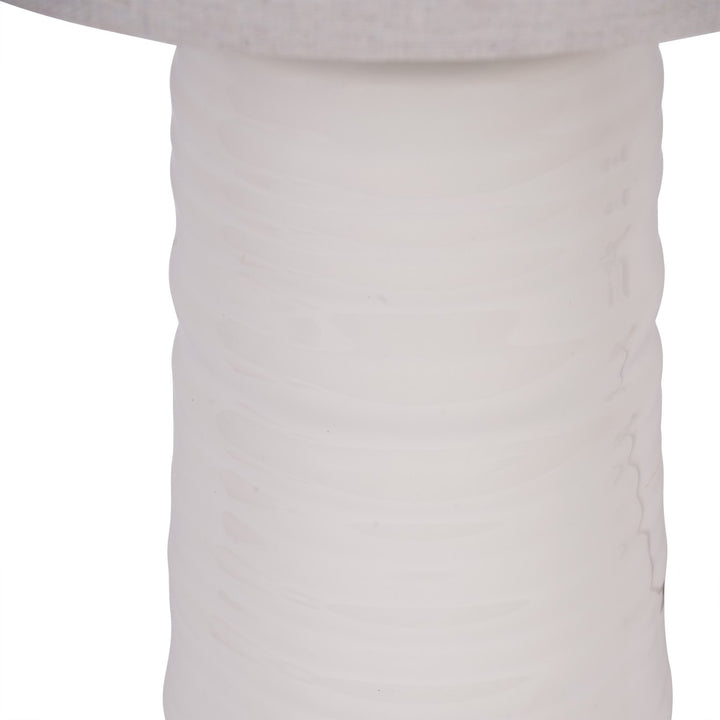 Tivoli Ceramic Table Lamp White with Shade E27 60W