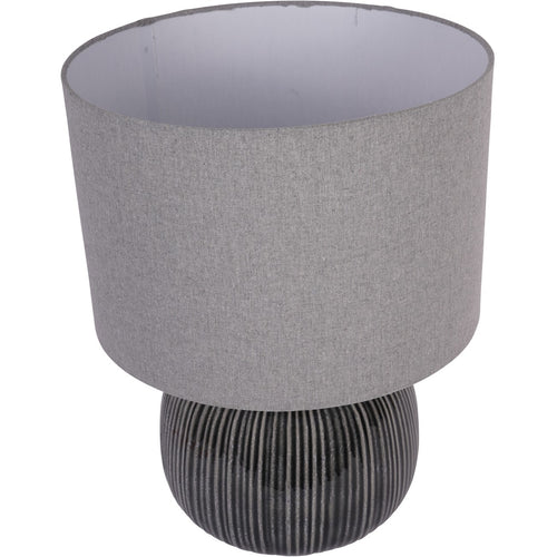 Bruno Ceramic Table Lamp Charcoal with Shade E27 60W