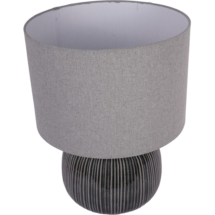 Bruno Ceramic Table Lamp Charcoal with Shade E27 60W