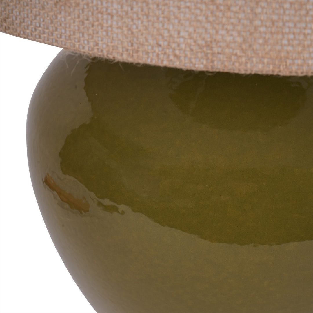 Aubrey Green Ceramic Table Lamp Large E27 60W
