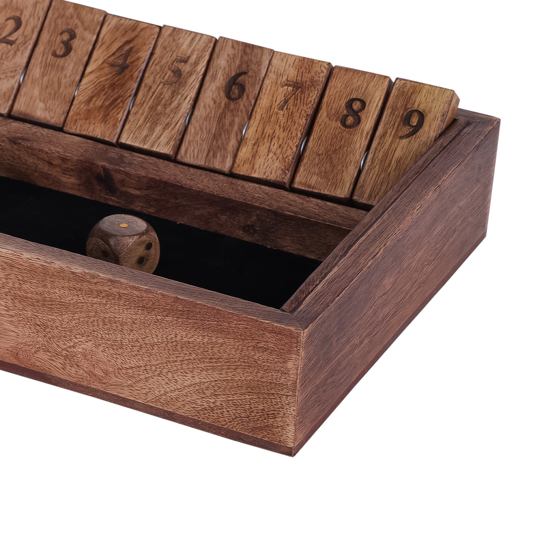 Pryce Mango Wood Shut The Box Game
