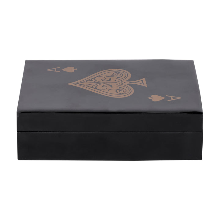 Chollerford Black and Gold Inlay Card Box
