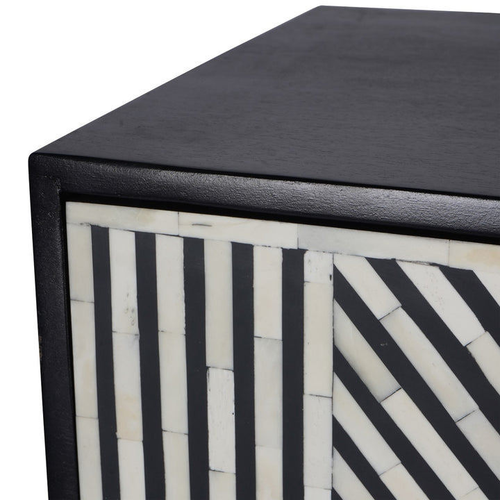 Delaney Bone Inlay Tall Storage Cabinet