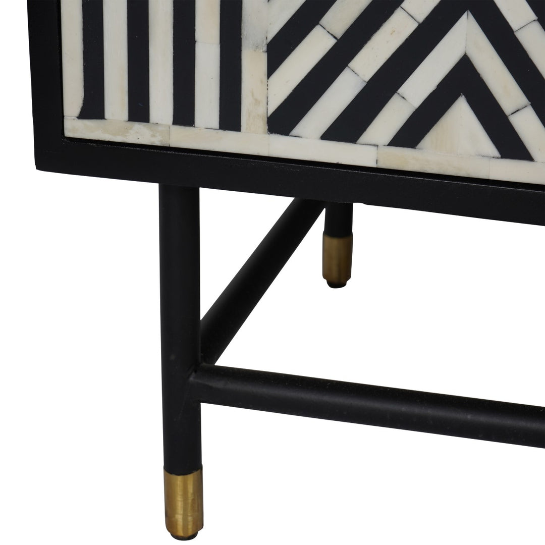 Delaney Bone Inlay Four Door Buffet Cabinet