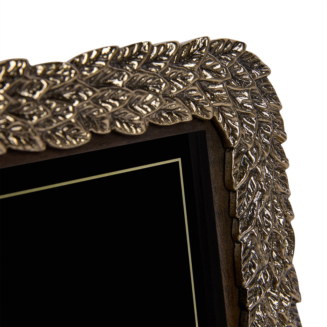 Antiqued Gold Leaf Photo Frame 4x6
