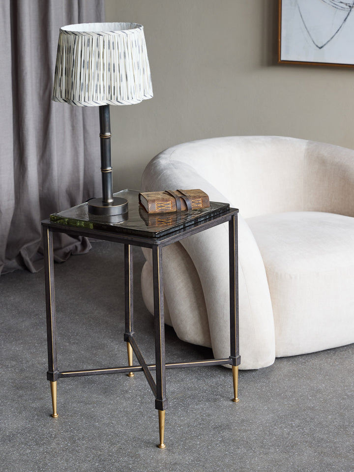 Stella Square Glass Top Side Table