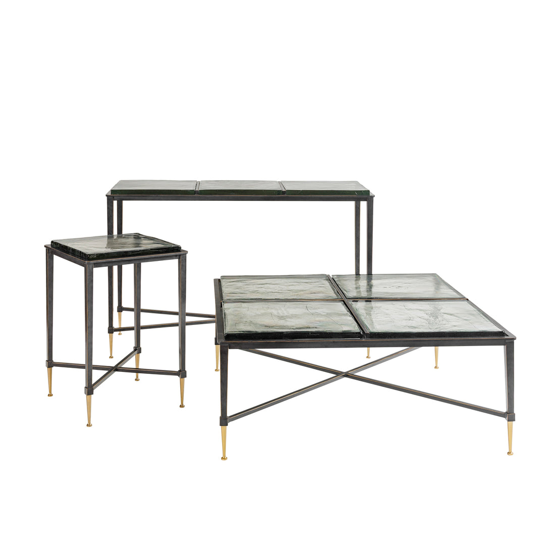 Stella Square Glass Console Side Table