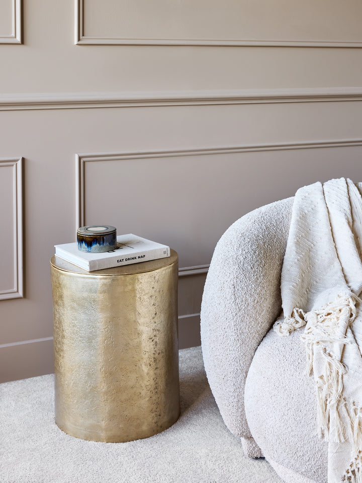 Zander Metal  Side Table with Storage 40cm