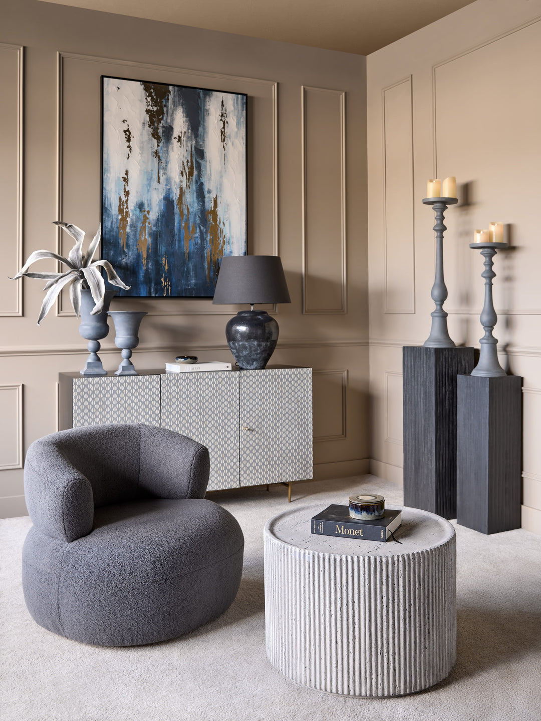 Sienna Wooden Plinth Nested Set of 2
