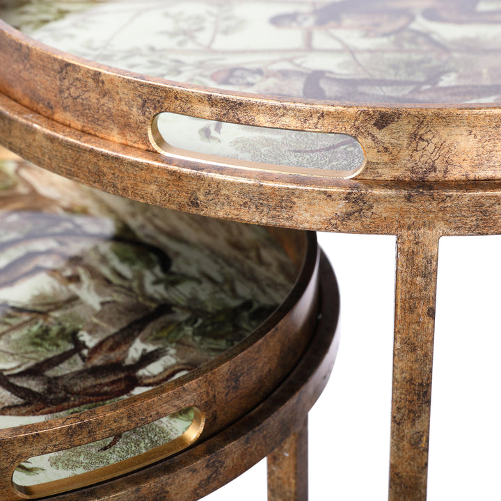 Monkey Jungle Set Of 2 Side Tray Tables