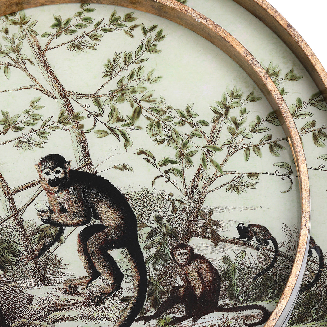 Monkey Jungle Set Of Two Trays