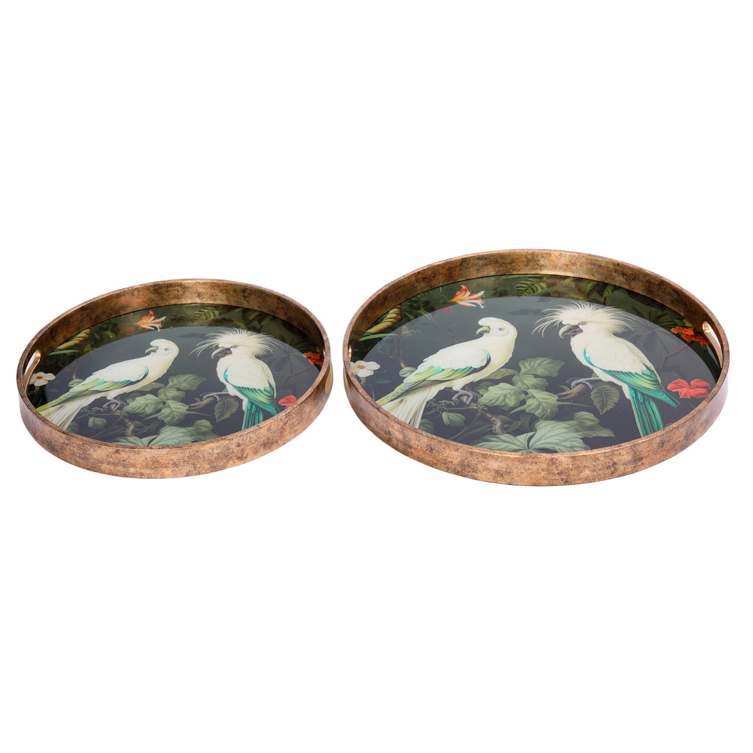 Tropical Birds Set of 2 Trays