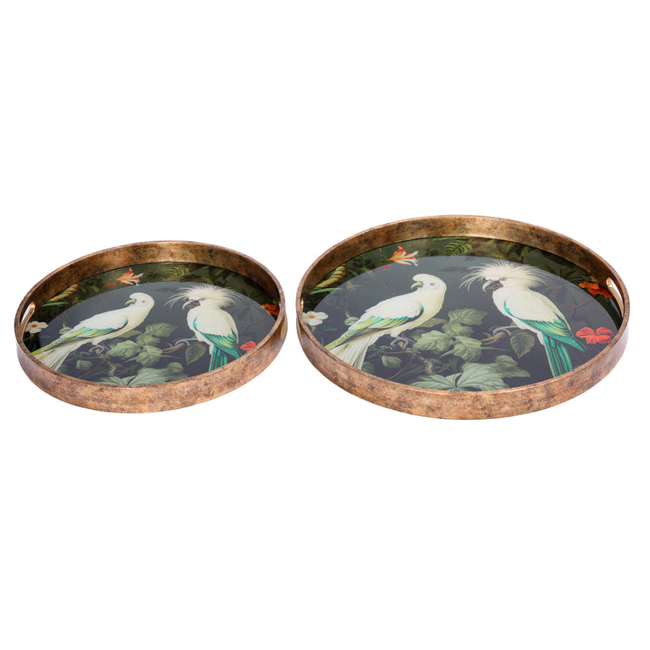 Tropical Birds Set of 2 Trays