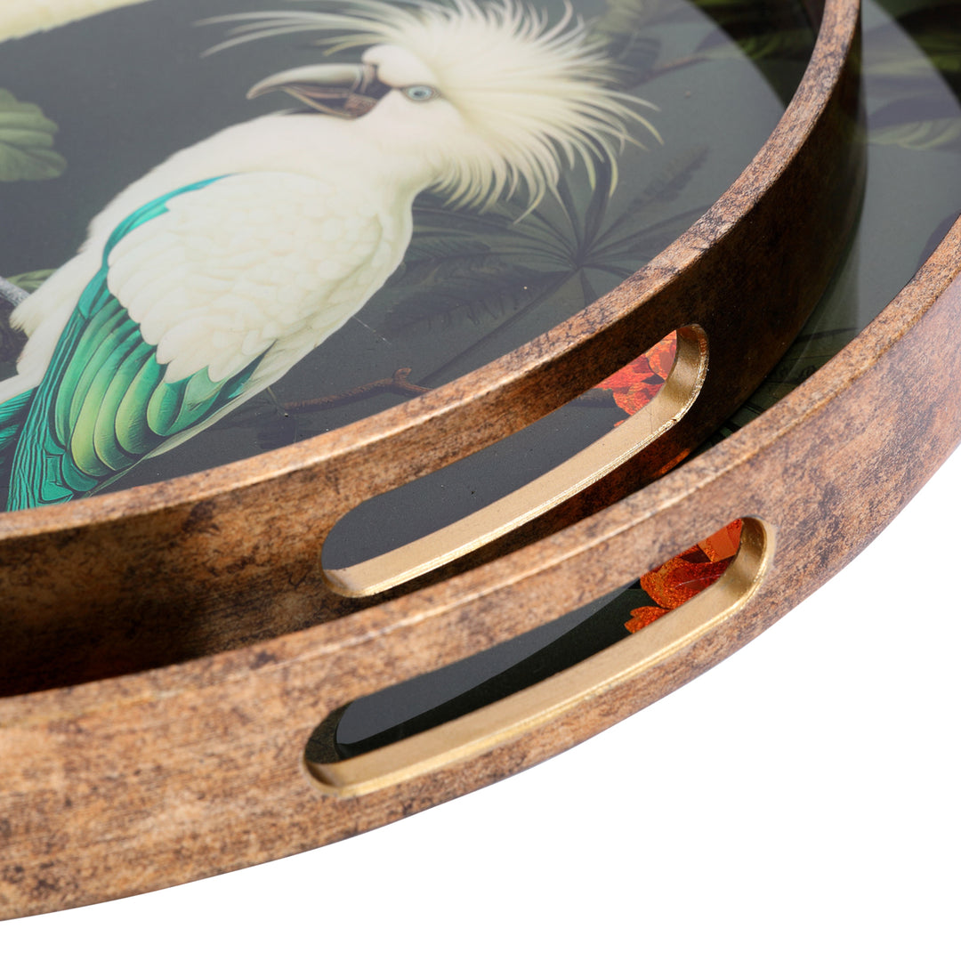 Tropical Birds Set of 2 Trays